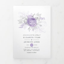 Lavender en Silver Floral Wedding