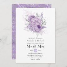 Lavender en Silver Floral Wedding