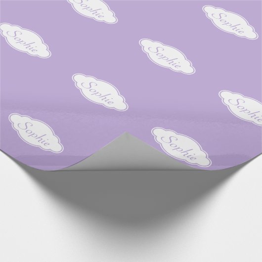 Lavender en White Cloud Personal Gift Wrap Cadeaupapier (Hoek)