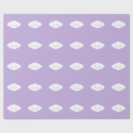 Lavender en White Cloud Personal Gift Wrap Cadeaupapier (Vlak)