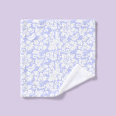 Lavender en White Damask Bad Handdoek (Wasdoekje)