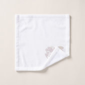 Lavender en White Floral Hearts Bath Set Bad Handdoek (Wasdoekje)