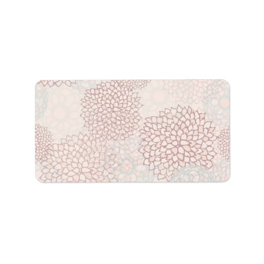 Lavender en White Flower Burst Etiket (Voorkant)