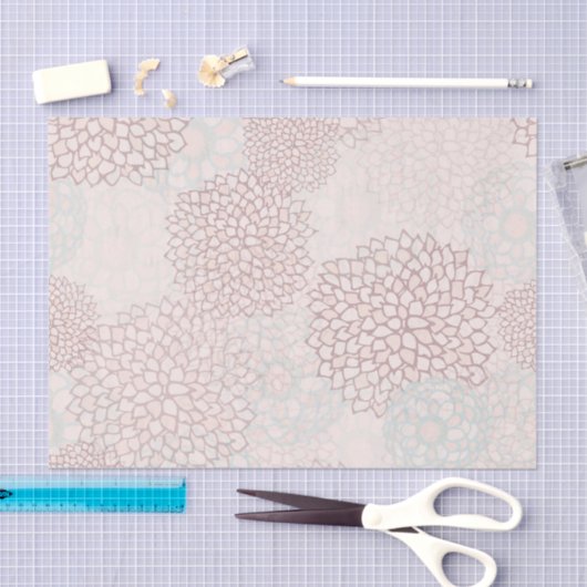 Lavender en White Flower Burst Tissuepapier (Craft)