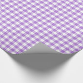 Lavender en White Gingham Cadeaupapier (Hoek)