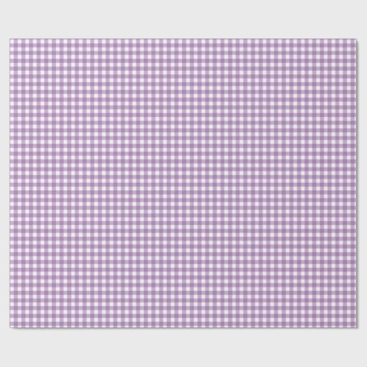 Lavender en White Gingham Cadeaupapier (Vlak)