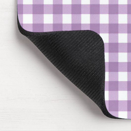Lavender en White Gingham Muismat (Hoek)