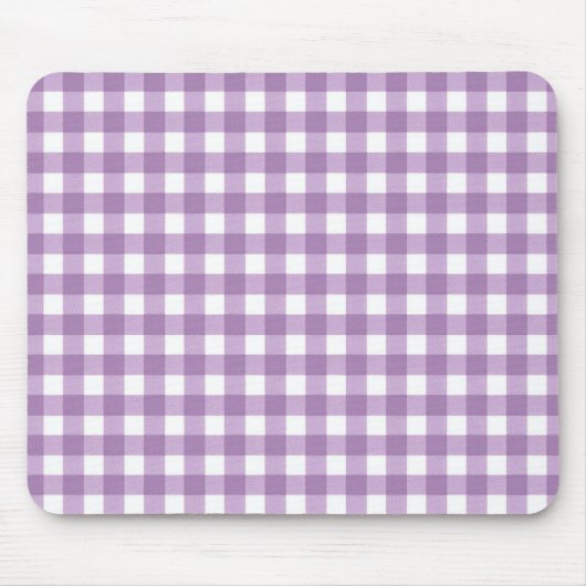 Lavender en White Gingham Muismat (Voorkant)