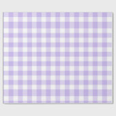 Lavender en White Gingham Pattern Country Chic Cadeaupapier (Vlak)