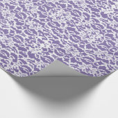 Lavender- en White Lace Wrapping Paper Cadeaupapier (Hoek)