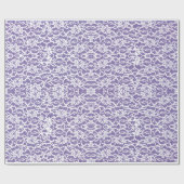 Lavender- en White Lace Wrapping Paper Cadeaupapier (Vlak)
