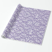 Lavender- en White Lace Wrapping Paper Cadeaupapier (Uitgerold)