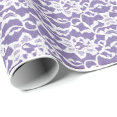 Lavender- en White Lace Wrapping Paper Cadeaupapier (Rol Hoek)