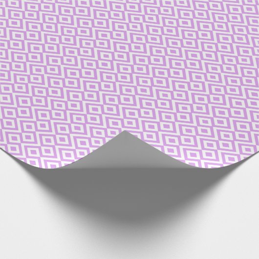 Lavender en White Meander Cadeaupapier (Hoek)