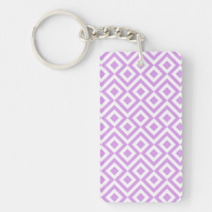 Lavender en White Meander Sleutelhanger
