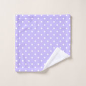 Lavender en White Polka Dots Bad Handdoek (Wasdoekje)
