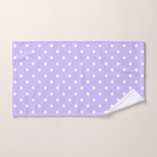 Lavender en White Polka Dots Bad Handdoek (Handdoek)