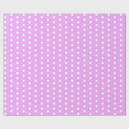 Lavender en White Polka Dots Cadeaupapier (Vlak)
