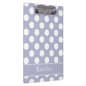 Lavender en White Polka Dots Personalized Klembord (Rechts)