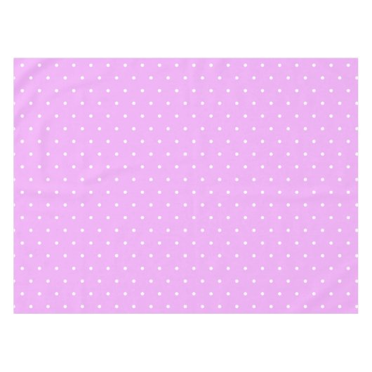 Lavender en White Polka Dots Tafelkleed (Voorkant (Horizontaal))