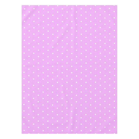 Lavender en White Polka Dots Tafelkleed (Voorkant)