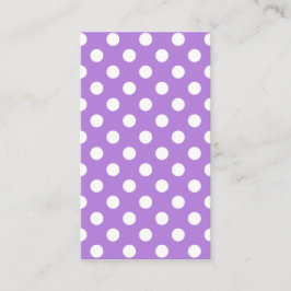 Lavender en White Polka Dots Visitekaartje