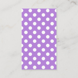 Lavender en White Polka Dots Visitekaartje