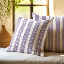 Lavender en White Striped Kussen