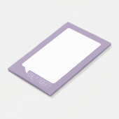 Lavender en White Talk Bubble Persoonlijke naam Post-it® Notes (Schuin)