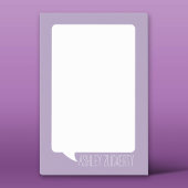 Lavender en White Talk Bubble Persoonlijke naam Post-it® Notes