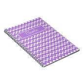 Lavender en White Zigzag Pattern Notitieboek (Rechterzijde)