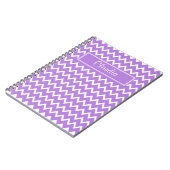Lavender en White Zigzag Pattern Notitieboek (Linkerzijde)