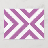Lavender en Witte Chevrons Briefkaart (Voorkant)