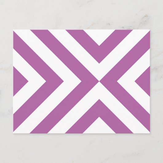 Lavender en Witte Chevrons Briefkaart (Voorkant)