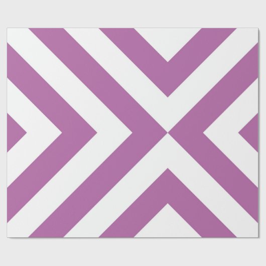 Lavender en Witte Chevrons Cadeaupapier (Vlak)