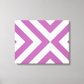 Lavender en Witte Chevrons Canvas Afdruk (Voorkant)