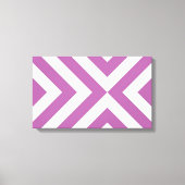Lavender en Witte Chevrons Canvas Afdruk (Voorkant)