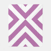 Lavender en Witte Chevrons Fleece Deken (Voorkant)