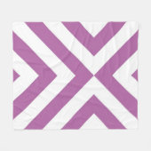 Lavender en Witte Chevrons Fleece Deken (Voorkant (Horizontaal))