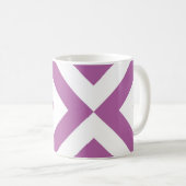 Lavender en Witte Chevrons Koffiemok (Voorkant rechts)