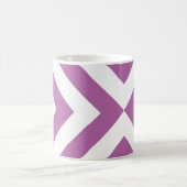 Lavender en Witte Chevrons Koffiemok (Center)