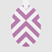 Lavender en Witte Chevrons Ornament (voorkant)