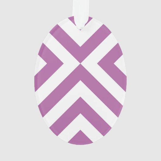 Lavender en Witte Chevrons Ornament (achterkant)