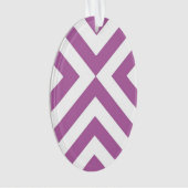 Lavender en Witte Chevrons Ornament (voorkant)