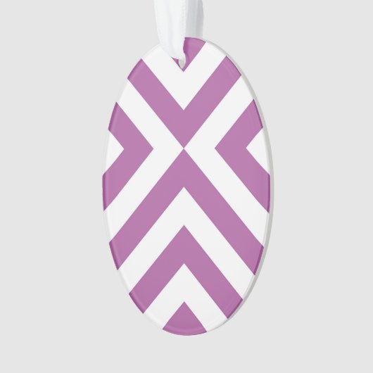 Lavender en Witte Chevrons Ornament (voorkant)