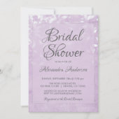 Lavender en Witte Confetti Bruidsfeest Kaart (Voorkant)