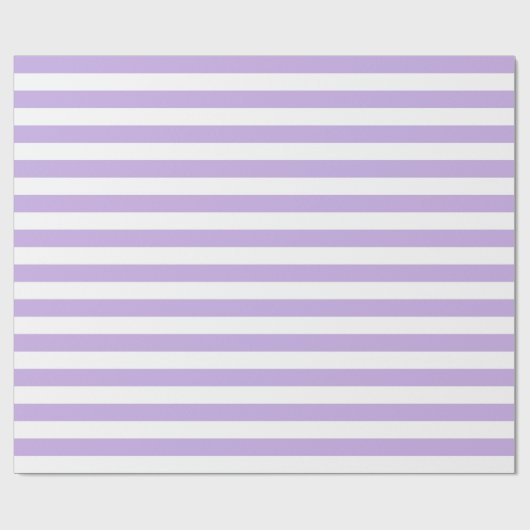 Lavender en witte strepen cadeaupapier (Vlak)