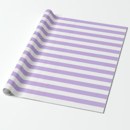 Lavender en witte strepen cadeaupapier