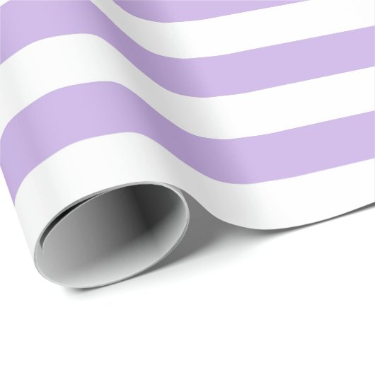 Lavender en witte strepen cadeaupapier (Rol Hoek)