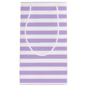 Lavender en witte strepen klein cadeauzakje (Voorkant)